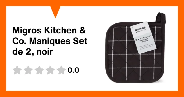 Image du produit Migros Kitchen & Co. Maniques Set de 2, noir