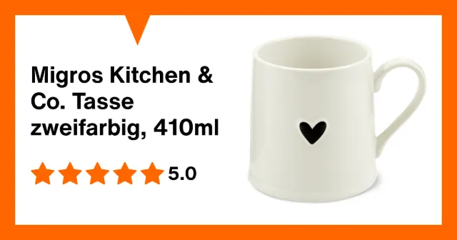Produktbild zu Migros Kitchen & Co. Tasse zweifarbig, 410ml
