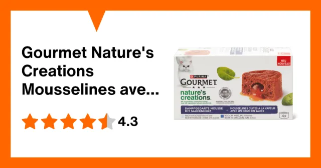 Image du produit Gourmet Nature's Creations Mousselines avec un cœur en sauce riche en poissons de l’océan et en cabillaud