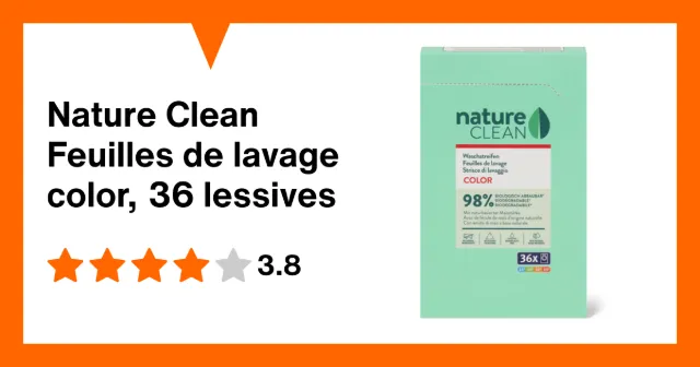 Image du produit Nature Clean Feuilles de lavage color, 36 lessives
