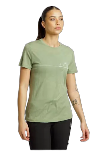 Produktbild zu icebreaker Merino 150 Tech Lite Single Line Camp Damen T-Shirt