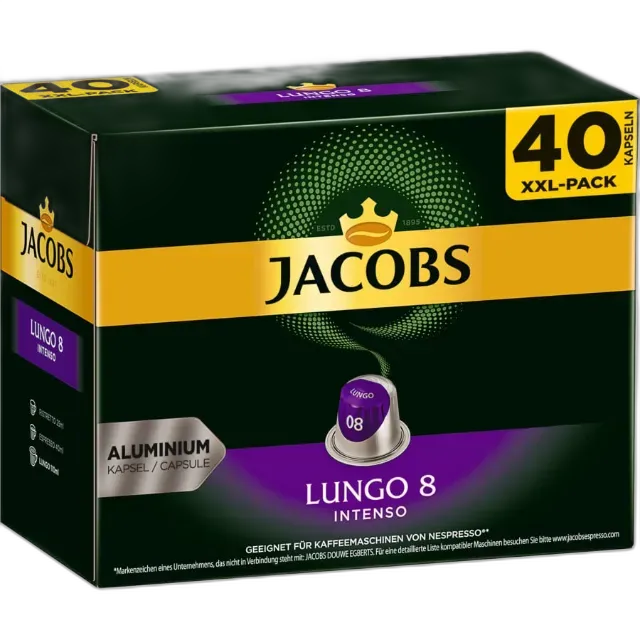 Image du produit Jacobs Lungo 8 Intenso 40 capsules