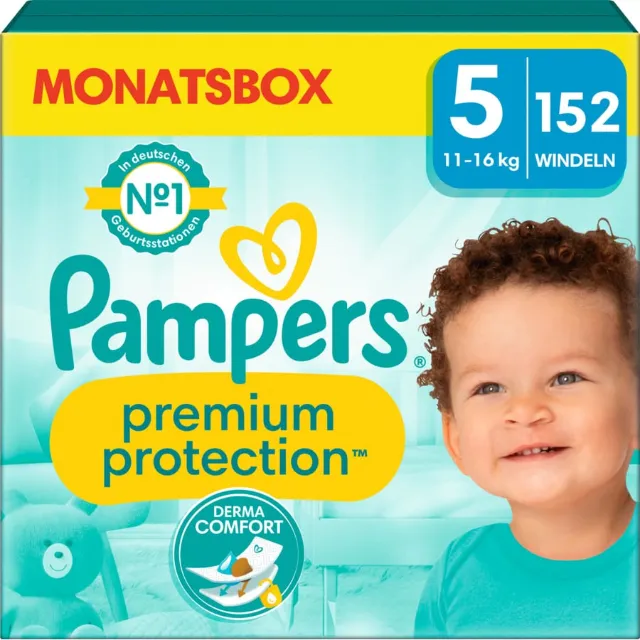 Produktbild zu Pampers Premium Protection Grösse 5 Monatsbox 152 Windeln