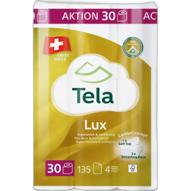 Image du produit Tela Papier hygiénique 4 couches Lux 30 rouleaux