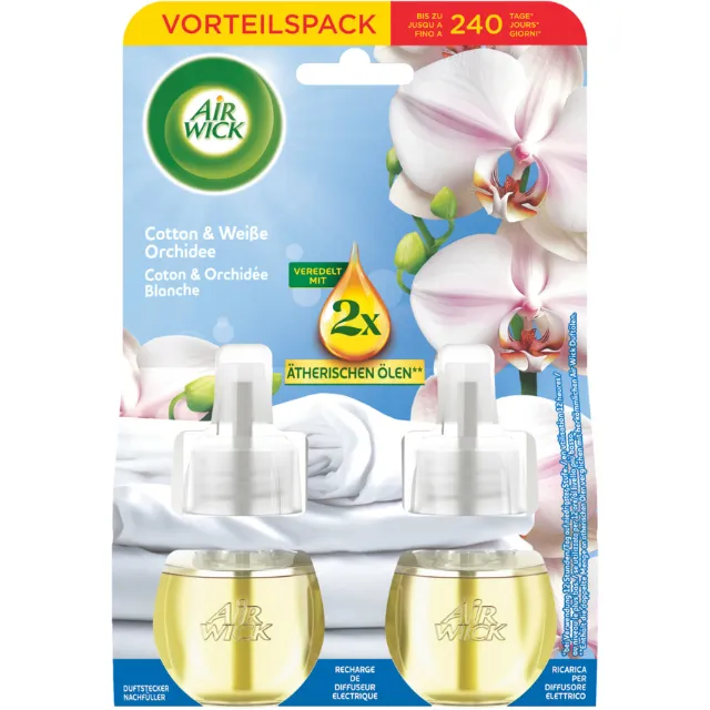 Image du produit Airwick Recharge pour diffuseur Cotton + Orchidée 2 x 19 ml