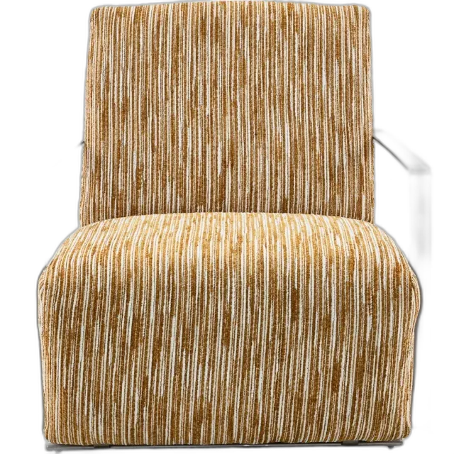 Image du produit Fauteuil de détente Melange, tissu curry/blanc