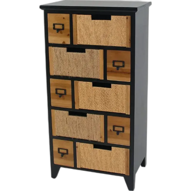 Immagine del prodotto Cassettiera nero in MDF Abete 50 x 96,5 x 32 cm