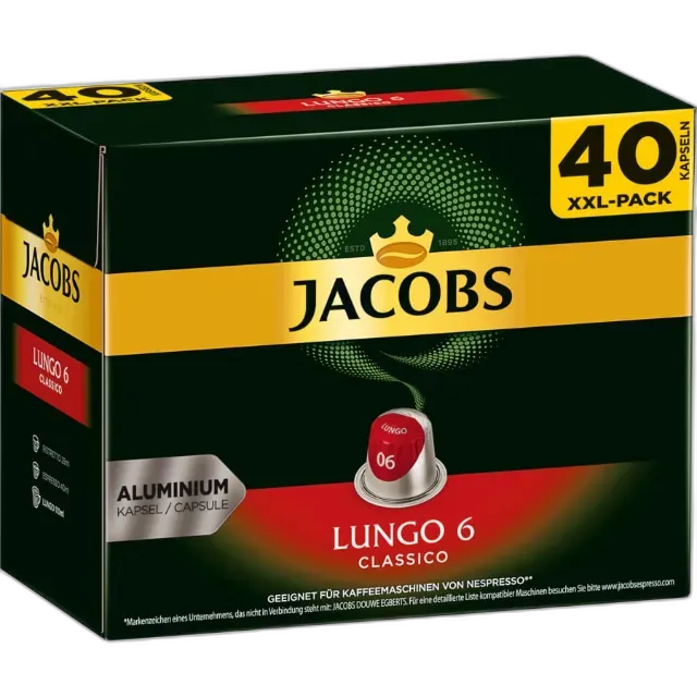 Image du produit Jacobs Lungo 6 Classico 40 capsules