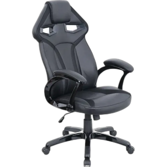 Image du produit Chaise de bureau Dakota similicuir noir, tissu Mesh noir