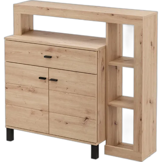 Image du produit Commode Skara, finition chêne Artisan, 106 x 100 x 35 cm