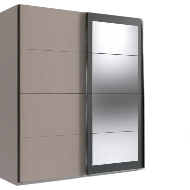 Immagine del prodotto Armadio ad ante scorrevoli Minden decor grigio/grafite 270 x 210 x 64 cm, con specchio