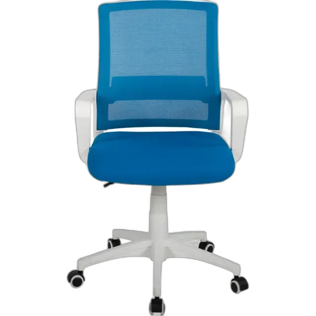 Immagine del prodotto Sedia da ufficio Jonte Mesh blu, struttura bianca, ruotabile