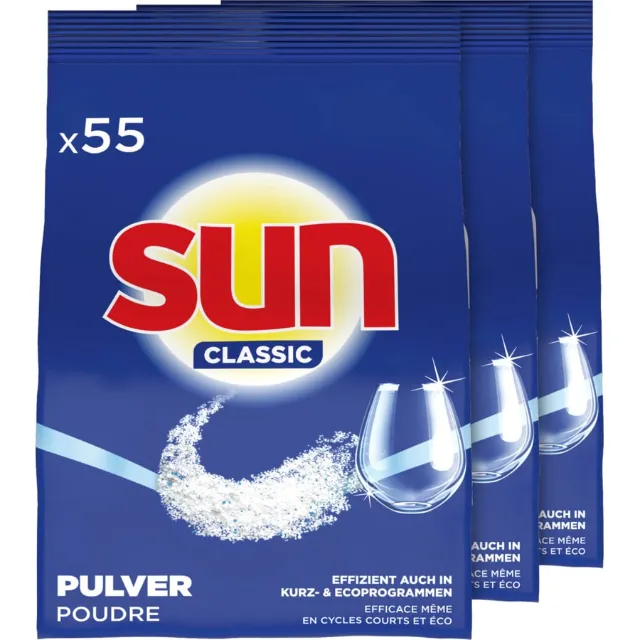 Image du produit Sun Poudre lave-vaisselle Classic 3 x 55 cycles de lavage