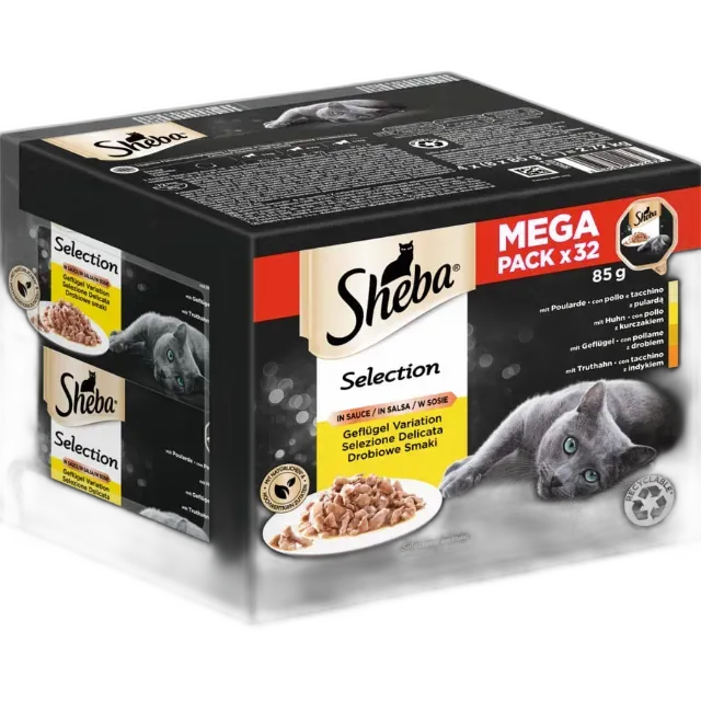 Produktbild zu Sheba Selection Megapack Geflügel Variation in Sauce 32 x 85 g
