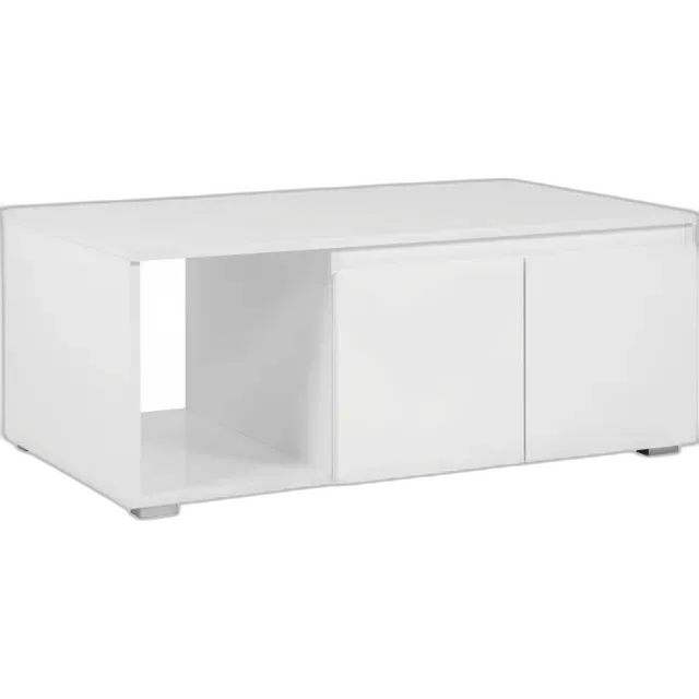 Produktbild zu Salontisch Shark Melamin weiss 100 x 40 x 60 cm