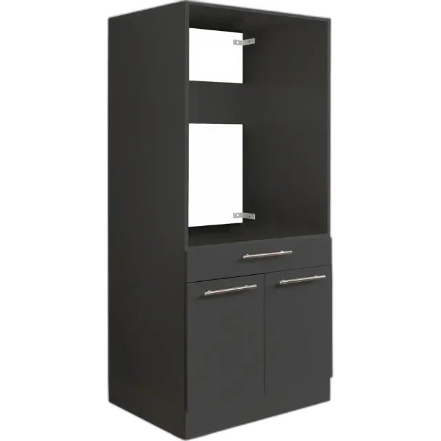 Image du produit Armoire pour lave-linge Laundreezy mélamine anthracite 67,5 x 162 x 67,5 cm
