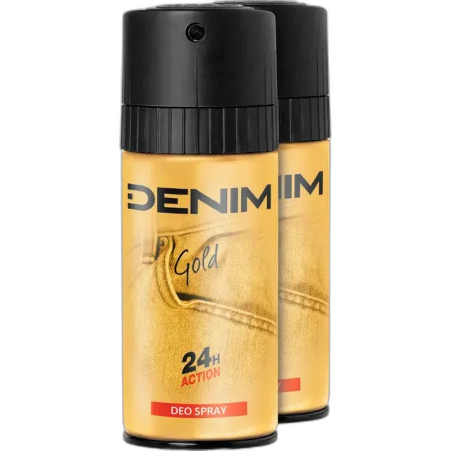 Produktbild zu Denim Deo Spray Gold 2 x 150 ml