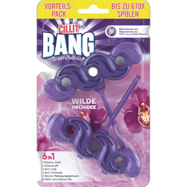 Immagine del prodotto Cillit Bang WC stone 6 in 1 Orchidea selvatica 2 x 35 g