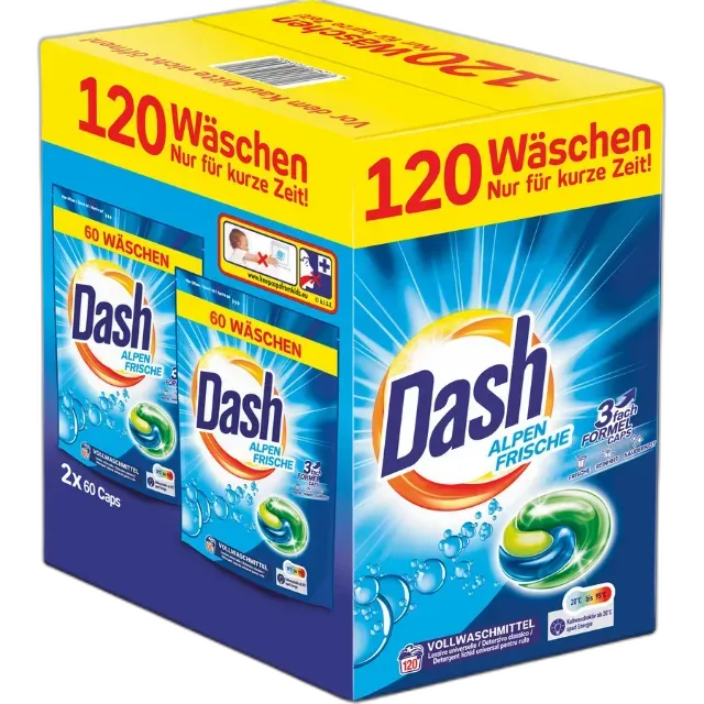Produktbild zu Dash Caps Waschmittel Alpen Frische 2 x 60 Waschgänge