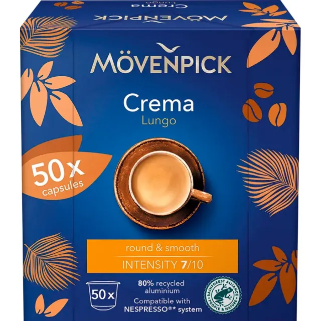 Image du produit Mövenpick Café Lungo Crema 50 capsules