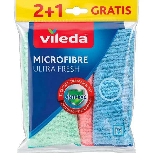 Image du produit Vileda Panni in microfibra Ultra Fresh, 3 pièces