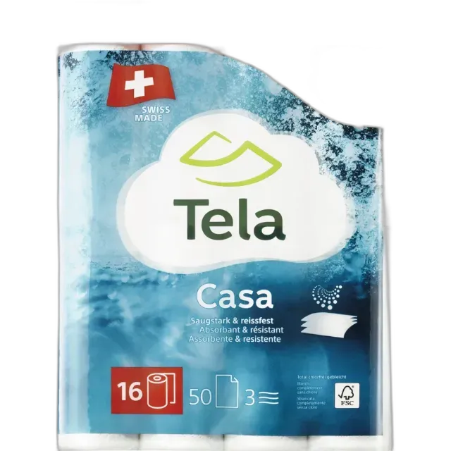 Immagine del prodotto Tela Carta da cucina 16 rotoli x 50 fogli