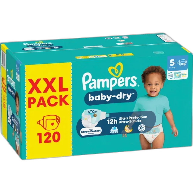 Produktbild zu Pampers Baby Dry Grösse 5 120 Windeln