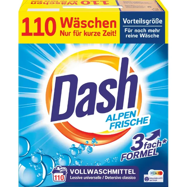 Produktbild zu Dash Pulverwaschmittel Alpen Frische 110 Waschgänge