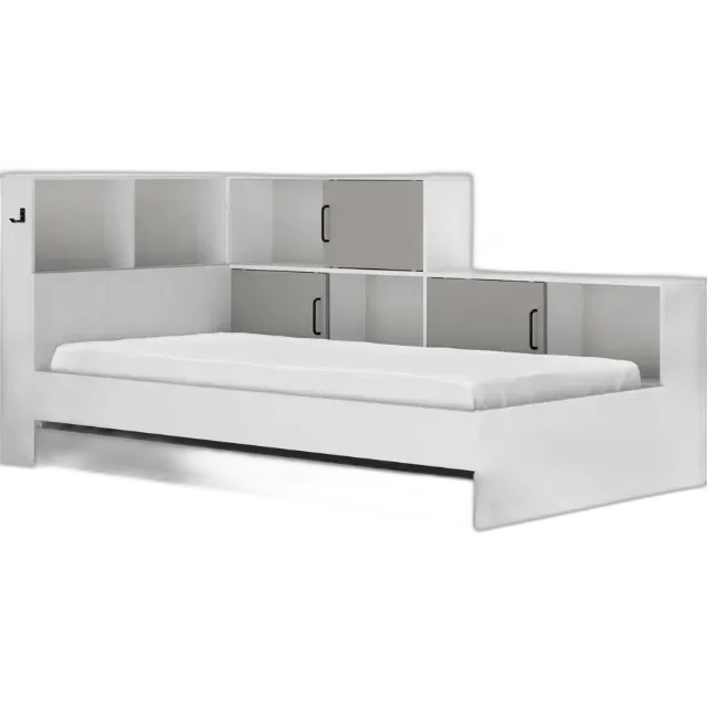 Immagine del prodotto Letto Erwan decor bianco/grigio 90 x 200 cm, con contenitore