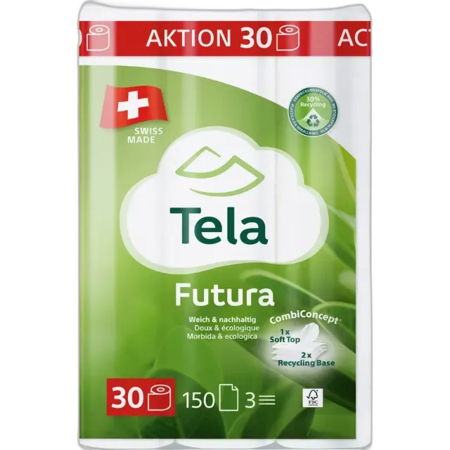 Image du produit Tela Papier hygiénique 3 couches Futura 30 rouleaux