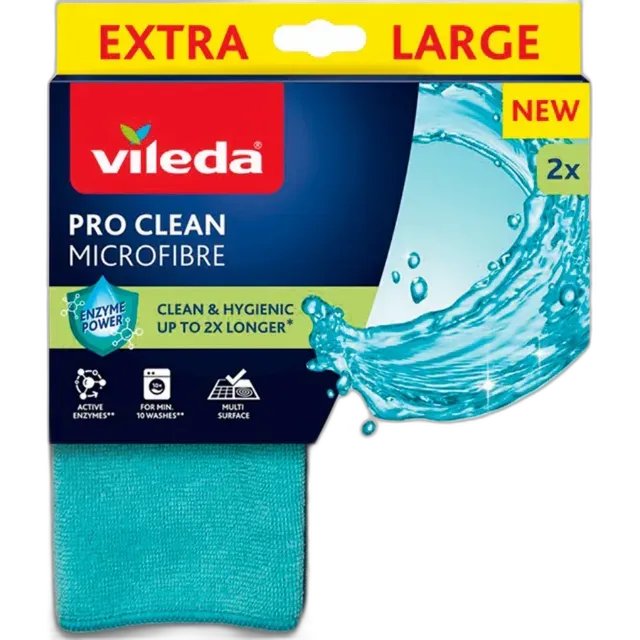 Image du produit Vileda Chiffons en microfibres Pro Clean, 2 pièces