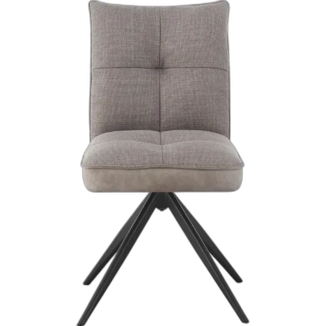 Image du produit Chaise rembourrée Lukas similicuir/tissu gris, pivotante
