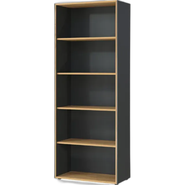 Produktbild zu Regal Vito Dekor Eiche/Graphit-Optik 75 x 196 x 40 cm
