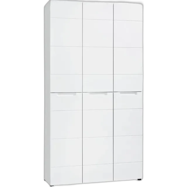 Produktbild zu Schuhschrank Mailand Dekor weiss 101 x 194 x 35 cm