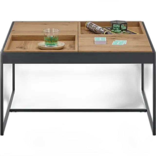 Immagine del prodotto Tavolino Larkana con inserti in rovere 83 x 45 x 83 cm