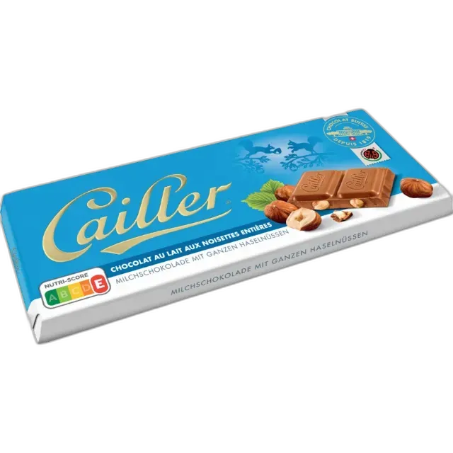 Immagine del prodotto Cailler Tavolette di cioccolato al latte con nocciole 3 x 100 g