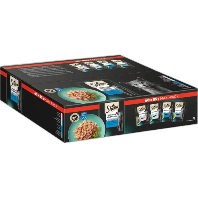 Produktbild zu Sheba Delikatesse Fisch in Gelée Variationen 60 x 85 g