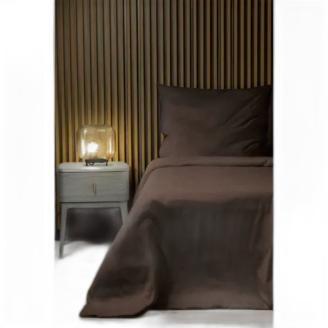 Image du produit Linge de lit en mousseline unie marron foncé