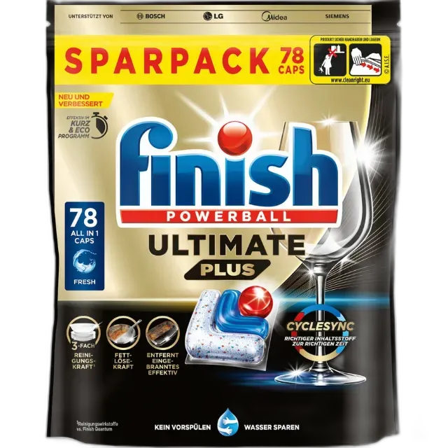 Immagine del prodotto Finish Pastiglie per lavastoviglie Ultimate Plus Fresh 78 pastiglie
