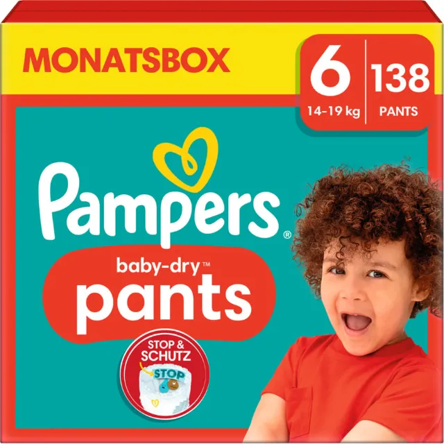 Produktbild zu Pampers Baby-Dry Pants Grösse 6 Monatsbox 138 Windeln