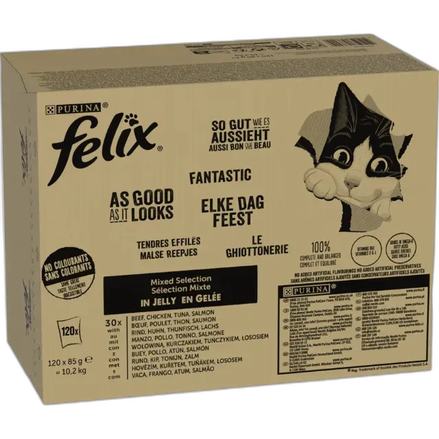 Image du produit Felix Mixed Selection aussi appétissant que ça en a l'air 120 x 85 g