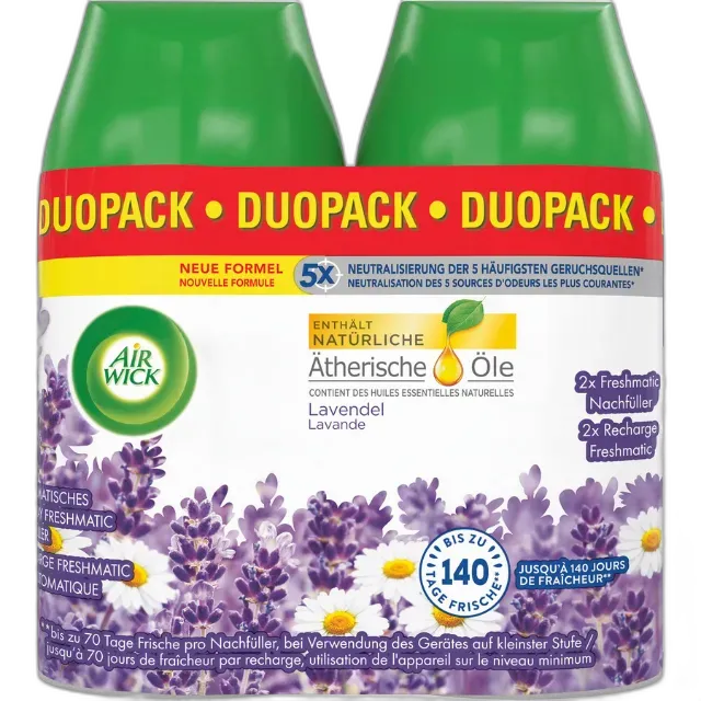 Immagine del prodotto Air Wick Pure Ricarica per deodorante per ambienti Freshmatic Lavanda 2 x 250 ml