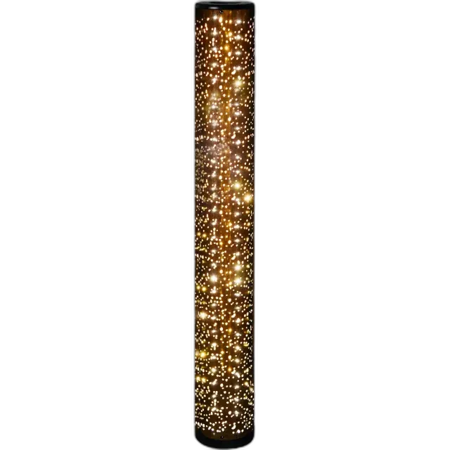 Image du produit Lampadaire LED Taco tissu noir/doré