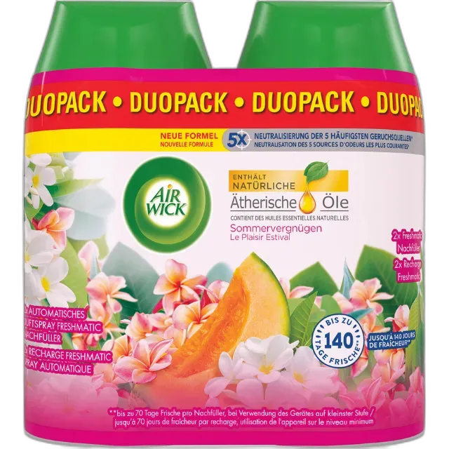 Produktbild zu Air Wick Pure Automatisches Duftspray Freshmatic Max Nachfüller Sommer-Vergnügen 2 x 250 ml