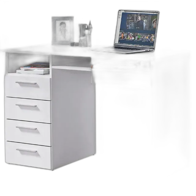 Image du produit Bureau David décor blanc 110 x 75 x 55 cm
