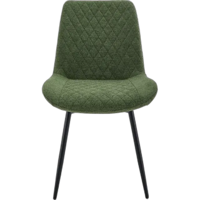 Image du produit Fauteuil rembourré Amara en tissu vert, pivotant