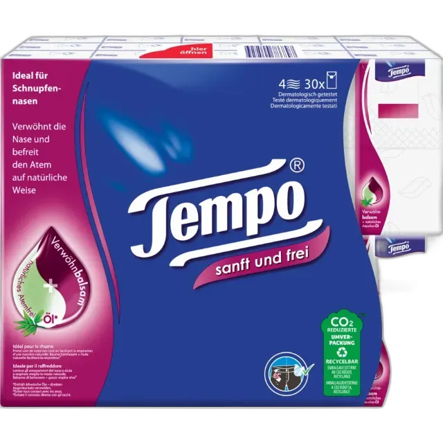 Image du produit Tempo mouchoirs doux & librement 30 paquet
