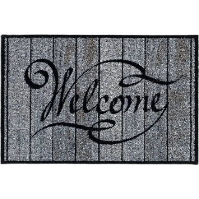 Image du produit Tapis de porte Ambiance welcome wood, 50 x 75 cm