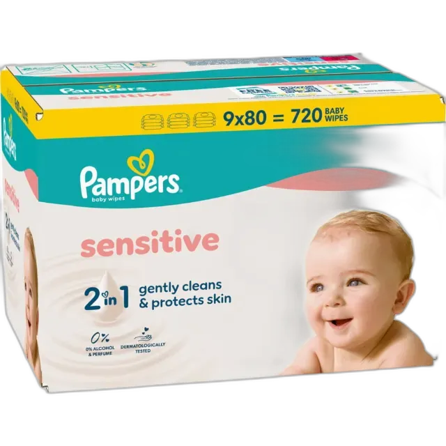 Immagine del prodotto Pampers salviette per bambini Sensitive 9x80 pezzi
