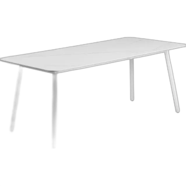 Image du produit Table Keri céramique blanc/gris, 180 x 76 x 90 cm